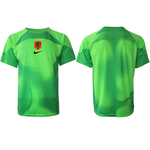 Camisa de time de futebol Holanda Goleiro Replicas 1º Equipamento Mundo 2022 Manga Curta